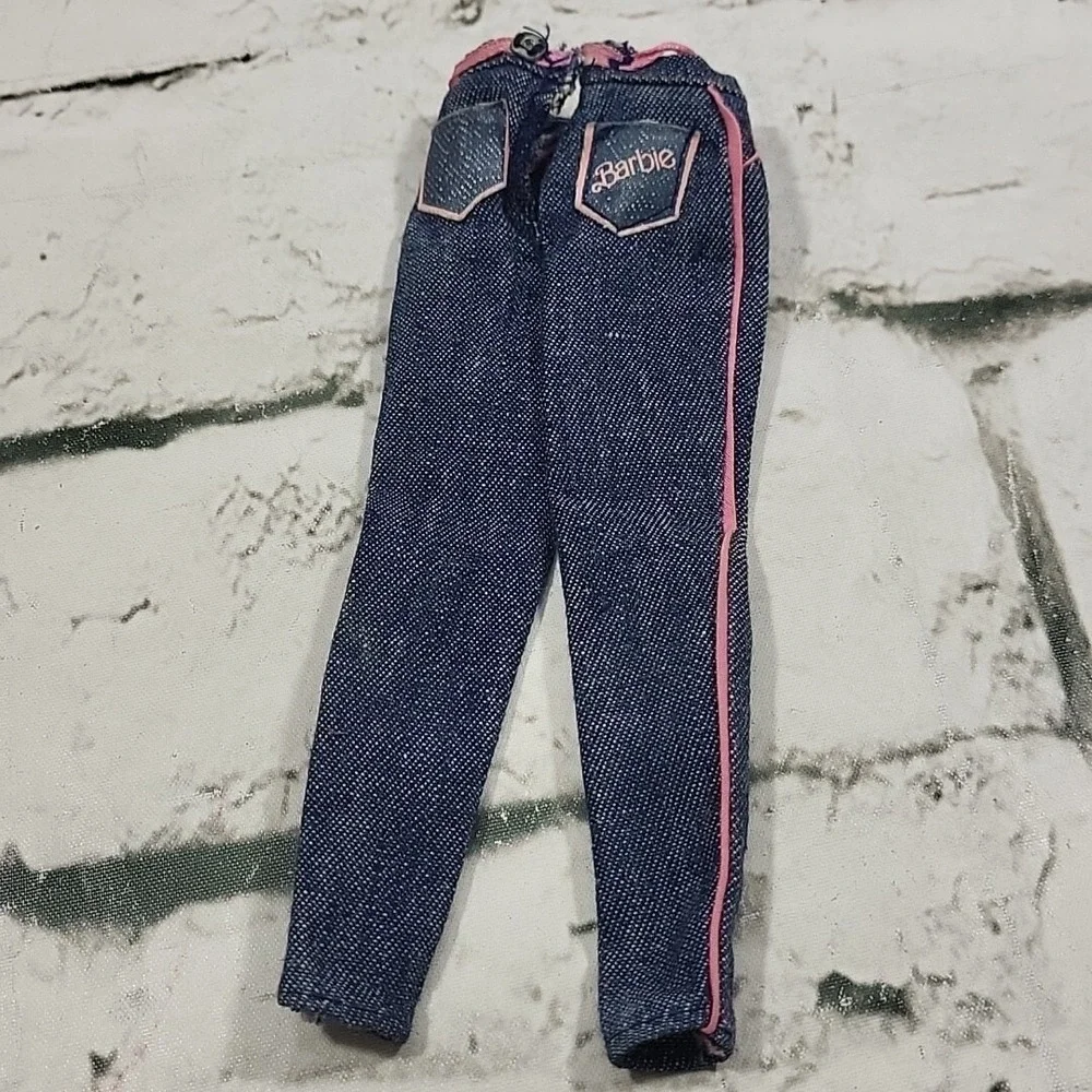 Vintage Barbie Jeans Doll Clothes Lot Pink Gingham‎ Bucket Hat Purse T-Shirt Top
